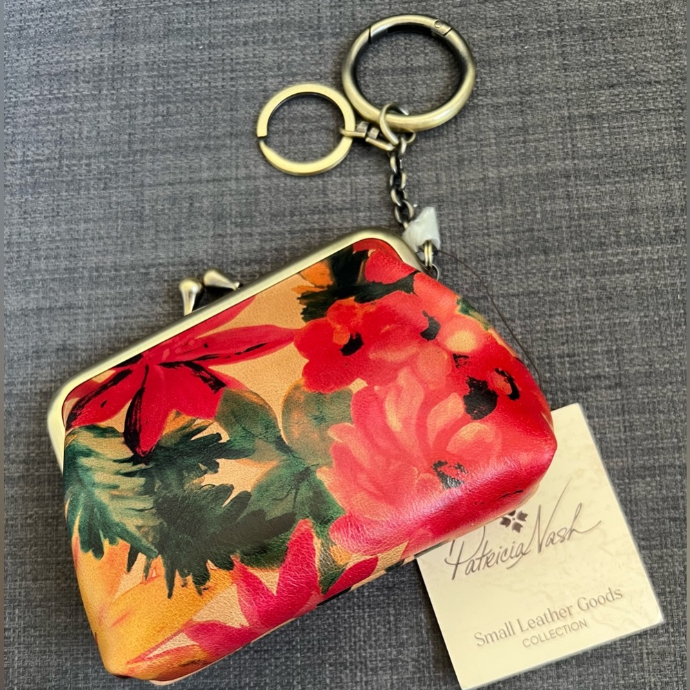 NWT PATRICIA NASH LARGE BORSE WALLET CREDIT CARD HOLDER COIN PURSE RFID